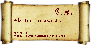 Völgyi Alexandra névjegykártya