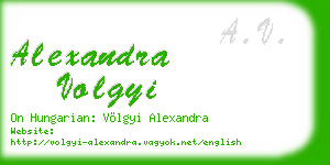 alexandra volgyi business card